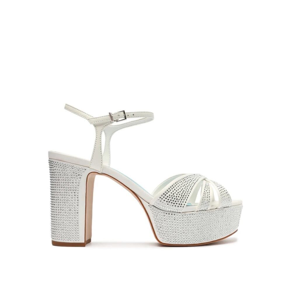 NEW Schutz KEEFA crystal Satin & Leather Sandals Sz 10.5